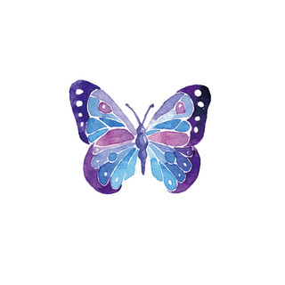 彩色简约卡通手绘昆虫蝴蝶GIF动态图飞舞的蝴蝶元素